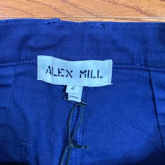 NWT Alex Mill Size 4 Cotton Twill Trousers Blue - Picture 2 of 7